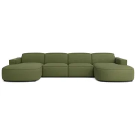 kaiser möbel Ecksofa Cursal Round U-Form – großes modulares Sofa mit sanften Rundungen, Einzelsofa grün