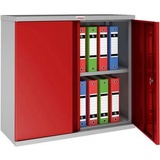 Phoenix Stahlschrank SCL0891GRK grau, rot 91,5 x 37,0 x 83,0 cm, zerlegt