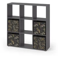 Vicco Raumteiler Nove 104 x 29 x 108 cm Schwarz