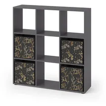 Vicco Raumteiler Nove 104 x 29 x 108 cm Schwarz