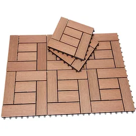 CASARIA WPC Fliesen 55x Mosaik Terrakotta