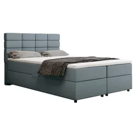 panda möbel Boxspringbett 140 x 200 cm Hellblau