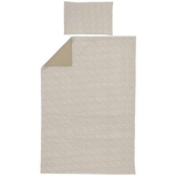 Meyco Home Cheetah/Uni Bettwäsche für 1-Person (Baumwolle, atmungsaktives Material, einfache Pflege, praktischer Einschlagstreifen, Maße: 140 x 200/220 cm), Taupe