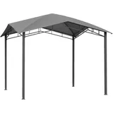 Outsunny Gartenpavillon 3x3m Überdachung mit Sonnenschutz, grau, Metall & Polyester für Gartenpartys & Events   Aosom.de