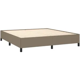 vidaXL Boxspringbett mit Matratze Taupe 180x200 cm Stoff