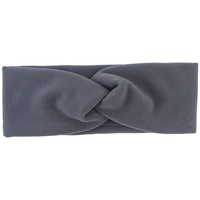 NF NITZSCHE fashion - Stirnband für Damen aus Fleece - one size - warmes Fleece-Stirnband für Damen - Kopfband - Haarband mit Knoten - eleganter Ohrenwärmer (middle grey)