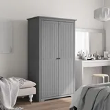 Kleiderschrank Bodo Grau 99x53,5x173 Cm Massivholz Kiefer