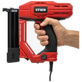 Stier TK-18 230 V Elektro-Kombi-Tacker mit 400 Nägeln und Klammern