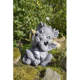 deluke Gartenfigur OTTO Keramik Grau-Schwarz 37x28x27cm Gartendeko Outdoor Figur