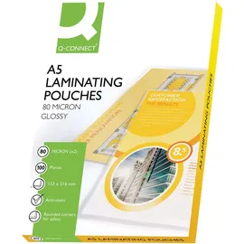 Q-Connect KF04106 Heißlaminier-Folientasche, A5