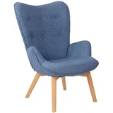 CLP Sessel, Blau, Textil, 71x100x77 cm, Wohnzimmer, Sessel,