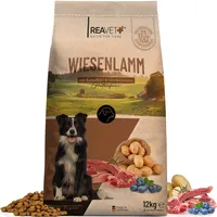 REAVET Natur Hundefutter Trocken Lamm 12kg – 100% Natürlich Trockenfutter Hund, Getreidefrei für Allergiker, Hunde Trockenfutter, Natur ohne Ch...