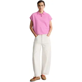 Marc O'Polo Marc OߴPolo DENIM aus Organic Cotton", Damen, Kurzarm-Poloshirt Baumwolle, Wide Fit, Rosa pale bubblegum, L - L