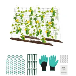 VEVOR 2er Set Rankhilfe Kletterhilfe A-Rahmen-Gurken Spalier faltbar 90x140cm