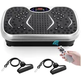 TLGREEN Vibrationsplatte 99 Stufen 5 Trainingsprogramme,Kompaktes Design, Leiser Motor, 99 Intensitätsstufen, Fitness Vibrationsboard für Zuhause, Fettverbrennung & Muskelaufbau silberfarben