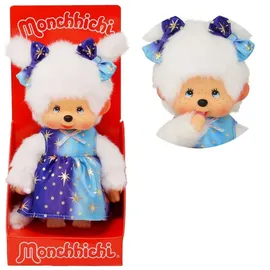 Sekiguchi Monchhichi Plüschfigur Mädchen mit Sternenlicht Kleid, 20cm