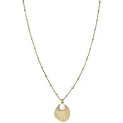 Rosefield JSPNG-J159 Damen-Halskette Goldfarben Muschel & Perle