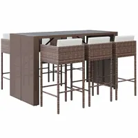 vidaXL Gartenbar-Set 7-tlg. Braun