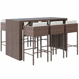 vidaXL Gartenbar-Set 7-tlg. Braun