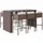 vidaXL Gartenbar-Set 7-tlg. Braun