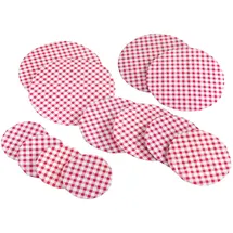 Maximex Topfhauben-Set Karo Klassik 12-teilig, Abdeckhauben mit Gummizug für längere Frische & Schutz, Verschiedene Größen