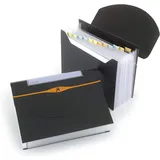 Rexel Optima Fächermappe Polypropylen 13-teilig Kapazität 500 Blatt A4 schwarz