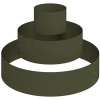 VidaXL Metallpflanzgefäß Stahl/olivgrün Ø 90 cm Modular Rund