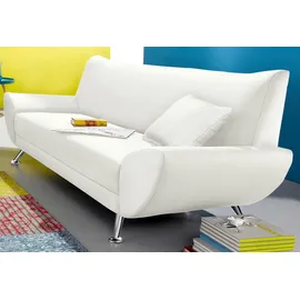 Home Affaire 3-Sitzer HOME AFFAIRE "Saltare elegant & komfortabel, toller Designfuß, bequem, Breite 205cm", weiß (altweiß), B:205cm H:78cm T:82cm, Kunstleder SOFTLUX;Luxus-Microfaser ALCAZAR (100% Polyester);Feinstruktur (100% Polyester), Sofas