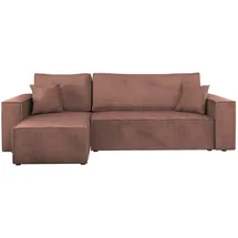 Mirjan24 Eckcouch Cord 5-Sitzer Rosa