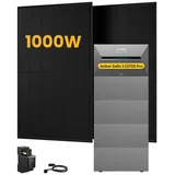 Anker Balkonkraftwerk 1000W Anker SOLIX Solarbank 3 E2700 Pro mit Smart Meter, 0-5x BP2700, (Smart Meter und 2x 500Wp Full Black im Lieferumfang enthalten), Speicher mit integriertem Wechselrichter, All-in-One 2,668kWh Akku