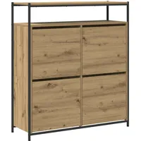 VidaXL Schuhschrank mit 4 Klappen-Armen Artisan Eiche 100x34x112 cm