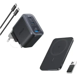 Anker Dual USB-C + USB-A Schnellladegerät 70W Schwarz