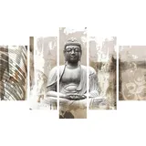 Art for the home - Leinwandbilder Set Buddha Xxl (5 St.) 150x100cm