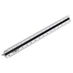 M+R Kunststoff-Dreikantmaßstab 016300010 Maschinenbau-F weiß 30cm 4004627300013 M+R