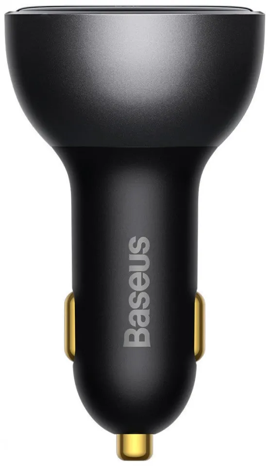 Baseus Digital Display fast car charger USB-A / USB-C PD3.1 140W black + USB-C cable Superior, Auto Adapter, Schwarz
