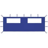 ZEYUAN Pavillon-Seitenwand mit Fenstern, Seitenteile Pavillon, Partyzelt Seitenteile, Seitenwände Für Pavillon, Pergola Seitenwand, 6x2 m Blau
