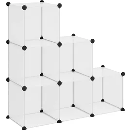 vidaXL Regalsystem 6 Würfel 40 x 30 x 120 cm Transparent