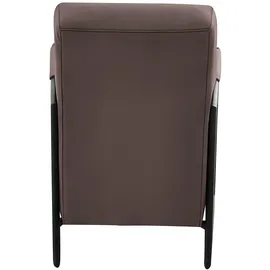 K+W Komfort & Wohnen Cocktailsessel K+W KOMFORT & WOHNEN, braun (schwarzbraun), B:62cm H:77cm T:83cm, Sessel, Cocktailsessel, mit bezogenen Armlehnen, Gestell in Metall schwarz Struktur