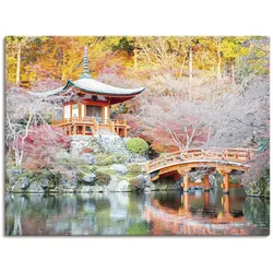 Wandbild ARTLAND "Shingo Buddhistischer Tempel", bunt (farbe bild(er): bunt), B:80cm H:60cm T:1,8cm, Canvas, Leinwand, Bilder, als Leinwandbild, Poster in verschied. Größen
