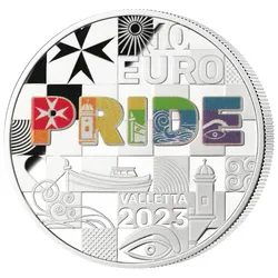 Malta 2023: 10 Euro Silbermünze "Pride - Stolz" 2023 - PP