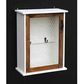 DanDiBo Ambiente Schlüsselkasten 33 x 42 x 14 cm Weiß
