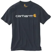 CARHARTT Core LOGO T-Shirt - Dunkelblau/Weiß - XS