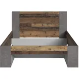 Forte Clif 140 x 200 cm old wood vintage dekor/beton dunkelgrau