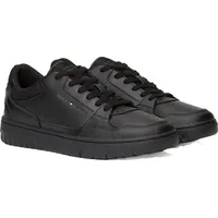 Tommy Hilfiger TH BASKET CORE LEATHER ESS Cupsole Sneaker Herren, Schwarz (Black), 40 EU