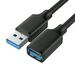 USB Verlängerungskabel 2 m – USB-A Stecker auf USB-A Buchse, USB 2.0 / 3.0 kompatibel, robust, flexibel, schwarz