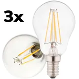 ISOLED E14 LED Illu, 4W, klar, warmweiß, 3er Pack