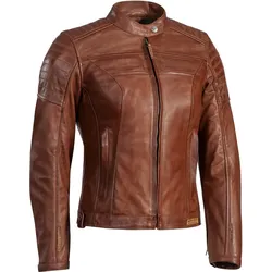 Ixon Spark Damen Motorrad Lederjacke, braun, Größe M
