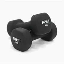 SF SUPRFIT Suprfit Vinyl Gymnastikhanteln (Paar) schwarz 2x5kg