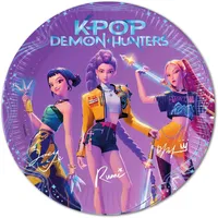 Procos Pappteller 8 St. Durchmesser 23 cm K-Pop, Demon Hunters