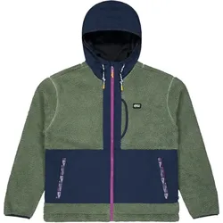 PICTURE PEMBERTON Zip Fleece 2025 green spray dark blue - L